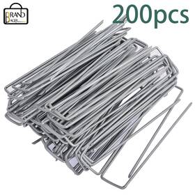 836708 Brandbager 200 Pack 6 Inch High Quality Landscape Staples Garden Stakes Galvanized Sod 836708 Brandbager 200 Pack 6 Inch High Quality Landscape Staples Garden Stakes Galvanized Sod
