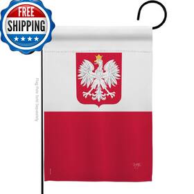 B00hvksni8 Breeze Decor Poland Garden Flag 13x18.5 Inch Double-sided Usa Made