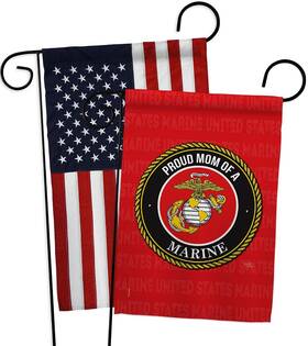 B08nsq2y2c Breeze Decor Proud Mom Usmc Marine Corps Semper Fi Garden Flag Pack 13x18.5 Inch