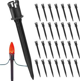 Clsq0925 Brightown 7.5 Inch 100-pack Christmas Light Stakes For C7 C9 100 Pack Black