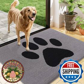 B0fdgfcqct Buganda Dog Doormat For Muddy Paws - Absorbent Non-slip Indoor Dirt Trapper Mat