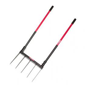 Mpn-303940502918 Bully Tools Broadfork Cultivating Tool Heavy Duty Fiberglass Handle Steel Tine 54.5 Inches