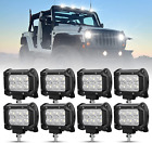 Bunker Indust 8pcs 18w Led Light Pods 4 Inch Flood Beam Work Lights Off Road