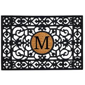 B007ikpbfy Calloway Mills Rubber Monogram Insert Doormat 2x3 Letter M Durable New