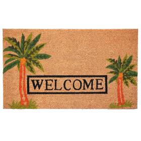 B008f9mtv6 Calloway Mills Palm Welcome 17x29 Coir Vinyl Backing Doormat