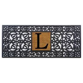 170011741l Calloway Mills B00cfrq8zm Rubber Monogram Doormat 17x41 - Letter L