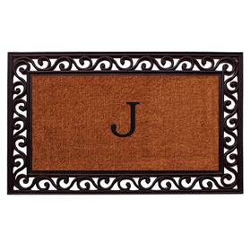 100061830j Calloway Mills B00wup3cbc Home And More Rembrandt Monogram Doormat Letter J