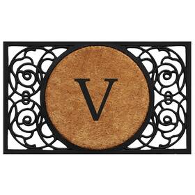 180032236v Calloway Mills B01m300ynv Armada Circle Monogram Doormat 22 Inch X 36 Letter V