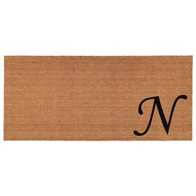 153622448n Calloway Mills B07566lzf6 Home And More Urban Chic Monogram Doormat Letter N Black/natural 2ft