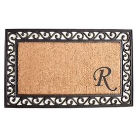 B079nl3nq4 Calloway Mills Home And More 104021830 Versailles Monogram Doormat 18 Inch X 30 Natural/black Lett