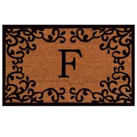 180022436f Calloway Mills B07b9mn5g3 Chateaux Monogram Doormat 24x36 Letter F
