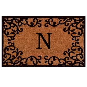 180022436n Calloway Mills B07b9pkqqh Chateaux Monogram Doormat 24 Inch X 36 Letter N