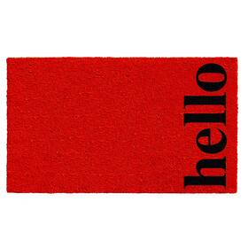 102652436rbb Calloway Mills B07f1xzrw4 Vertical Hello Doormat Red Black 24x36