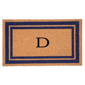 153001830d Calloway Mills B07hqwjyx8 Dark Blue Border 18 X 30 Monogram Doormat Letter D