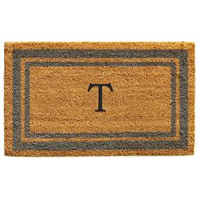 153022436t Calloway Mills B07hrxhm7y Periwinkle Border 24 X 36 Monogram Doormat Letter T