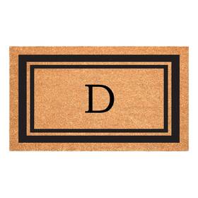 B07jbk6k9g Calloway Mills Black Border 18x30 Inch Monogram Coir Doormat Letter D
