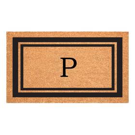 152962436p Calloway Mills B07jvmkr3p Black Border 24x36 Monogram Doormat Letter P