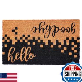 B07nnt5mfy Calloway Mills Hello Goodbye 17x29 Coir Indoor Outdoor Welcome Doormat