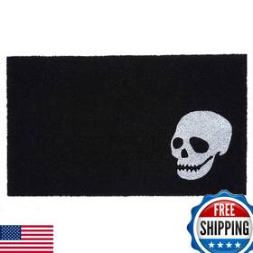 Az153602436 Calloway Mills B07yx7ypxv Scary Skull Coir Doormat 24 Inch X 36 Black/white