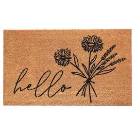 B09jkylhdn Calloway Mills Wildflower Bouquet Doormat Tan Black 17x29. 0.60 Inch Thick