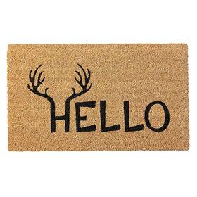 B0bv78bnqg Calloway Mills 24x48 Antler Hello Coir Doormat - Durable And Easy Clean