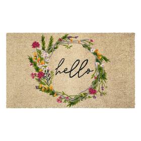 B0d6zbmycc Calloway Mills Cottage Floral Wreath Coir Doormat 24x36 Weather Tolerant