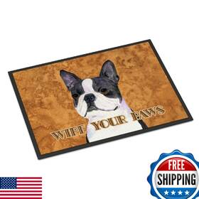 B00ksr1enw Carolines Treasures Boston Terrier Wipe Your Paws Doormat 18x27 Indoor/outdoor