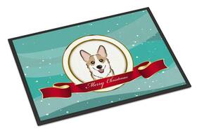 B017qiy7n4 Carolines Treasures Bb1563mat Sable Corgi Merry Christmas Doormat 18x27