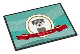 B017qiyf5e Carolines Treasures Schnauzer Merry Christmas Doormat 24x36 Indoor/outdoor