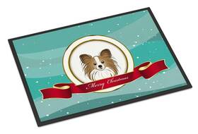 B017qizmlk Carolines Treasures Bb1558mat Papillon Merry Christmas Doormat 18x27 Front Door