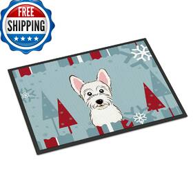 Bb1722jmat Carolines Treasures B017y9hvba Winter Holiday Westie Doormat 24x36 Front Door M