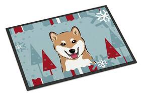 B017y9i196 Carolines Treasures Shiba Inu Winter Holiday 24x36 Indoor/outdoor Doormat