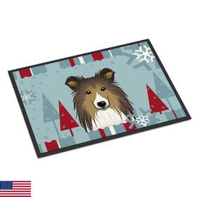 B017y9k8oc Carolines Treasures Bb1738mat Winter Holiday Sheltie Doormat 18x27 Front Door M