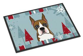 Bb1719jmat Carolines Treasures B017y9ktv4 Winter Holiday Boxer Doormat 24x36 Felt