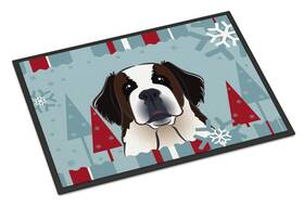Bb1742jmat Carolines Treasures B017y9llxe Winter Holiday Saint Bernard Doormat 24x36 Front