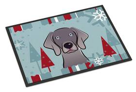 Bb1727jmat Carolines Treasures B017y9n0ga Winter Holiday Weimaraner Doormat 24x36 Front Do