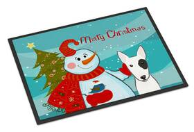 B0189gkg50 Carolines Treasures Snowman Bull Terrier Doormat 24x36 Indoor/outdoor Usa