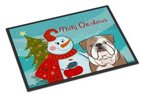 B0189gpw90 Carolines Treasures Snowman English Bulldog Doormat 18x27 Indoor/outdoor B0189gpw90 Carolines Treasures Snowman English Bulldog Doormat 18x27 Indoor/outdoor
