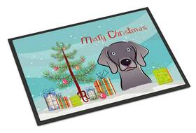 B018pu7158 Carolines Treasures Weimaraner Christmas Tree Doormat 24x36 Indoor/outdoor