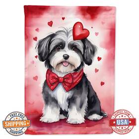 Dac5360chf Carolines Treasures B0csf1h1ht Havanese My Valentine House Flag Large Porch Sle