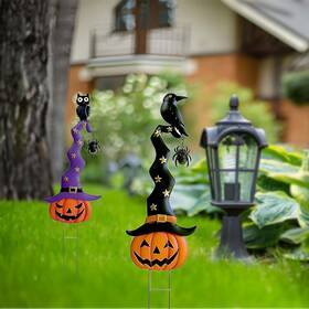 Hk-034 Cbumane 2025 2 Pack Halloween Garden Decorations Metal Jack-o-lantern Multicolor Hk-034 Cbumane 2025 2 Pack Halloween Garden Decorations Metal Jack-o-lantern Multicolor