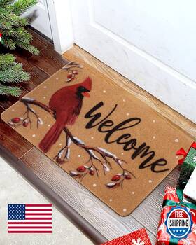 B0bdrq4g3c Ciyvolyeen Cardinal Welcome Doormat Winter Indoor Outdoor Entrance 17x29.5 Inch