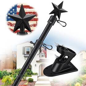 B0b2r1bcxq Cogardenshower 5ft Tangle-free Outdoor Flag Pole Kit For House And Porch - Heavy Duty Metal Holde B0b2r1bcxq Cogardenshower 5ft Tangle-free Outdoor Flag Pole Kit For House And Porch - Heavy Duty Metal Holde