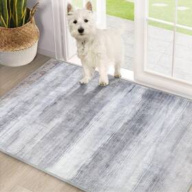 B0d3d8fnkw Comsle 32x48 Faux Wool Indoor Front Door Mat Absorbent Non-slip Rug Brown