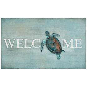 B09np8mr65 Counterart Sea Turtle Welcome Indoor Outdoor Entryway Floor Mat 29.5x17.75