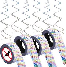 Daily Treasures 601968529338 4pcs 0.9in X 1048ft Bird Scare Tapes With 6pcs Spiral Shaped Silver Daily Treasures 601968529338 4pcs 0.9in X 1048ft Bird Scare Tapes With 6pcs Spiral Shaped Silver
