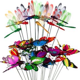 L12a Davaxi 48 Pcs 3d Dragonfly Butterfly Garden Decor Dragon Fly Colorful L12a Davaxi 48 Pcs 3d Dragonfly Butterfly Garden Decor Dragon Fly Colorful