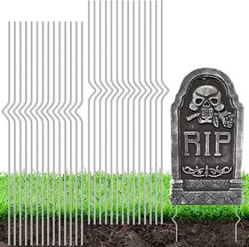 11655 Decyool 40pcs Halloween Tombstone Stakes Graveyard Yard Sign Multicolor