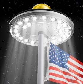 B0cz4kdv9x Deneve Black Flag Solar Powered Led Pole Light B0cz4kdv9x Deneve Black Flag Solar Powered Led Pole Light