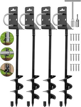 El1731502 Dibaful Ground Anchors Screw In 28 Inch Set Of 4 Mobile Home Storage Pack 28in